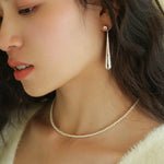 Geometric Metal Wind Long Teardrop Earrings - floysun