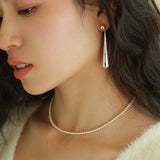 Geometric Metal Wind Long Teardrop Earrings - floysun