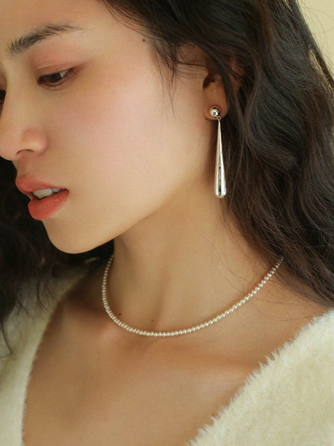 Geometric Metal Wind Long Teardrop Earrings - floysun