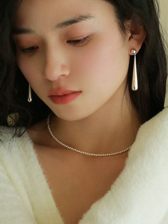 Geometric Metal Wind Long Teardrop Earrings - floysun