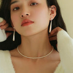 Geometric Metal Wind Long Teardrop Earrings - floysun