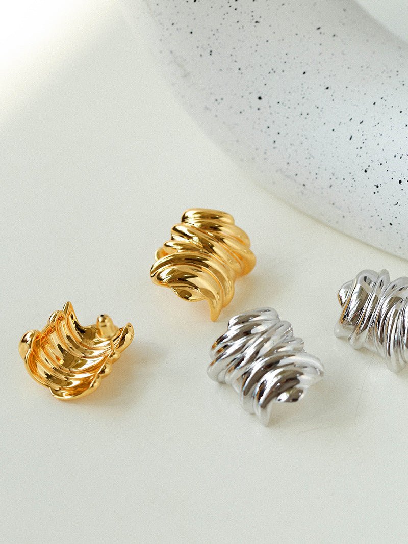 Geometric Twisted Metal Earrings - floysun