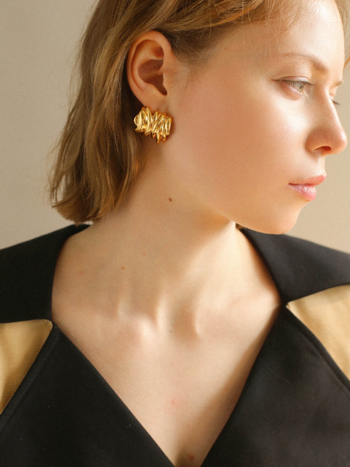 Geometric Twisted Metal Earrings - floysun
