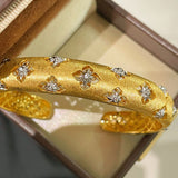 Gilded Clover Filigree Cuff - floysun