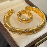 Gilded Clover Filigree Cuff - floysun