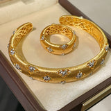 Gilded Clover Filigree Cuff - floysun