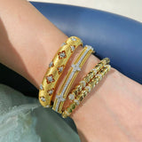 Gilded Clover Filigree Cuff - floysun