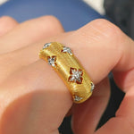 Gilded Clover Filigree Ring - floysun