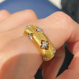 Gilded Clover Filigree Ring - floysun