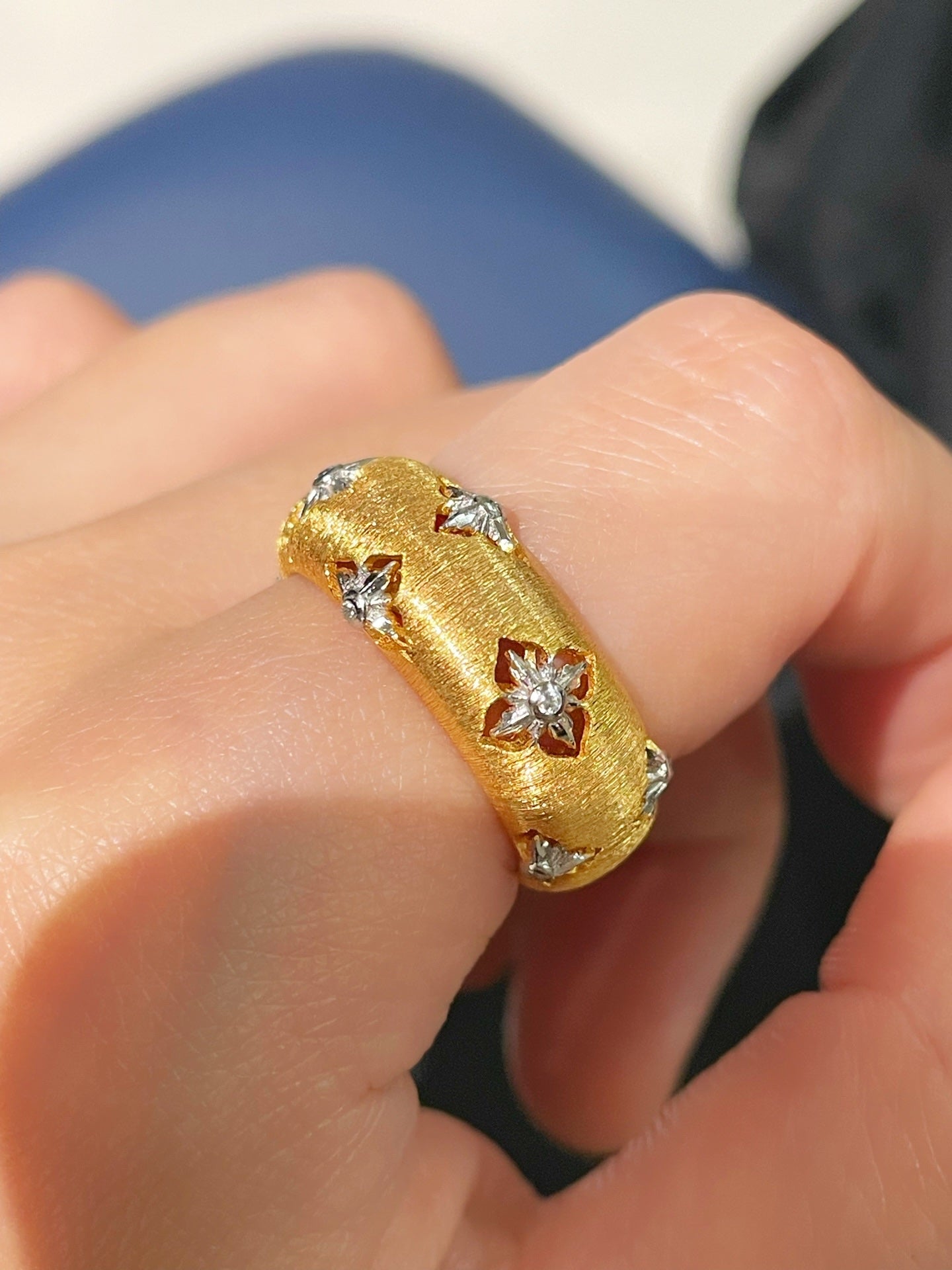 Gilded Clover Filigree Ring - floysun