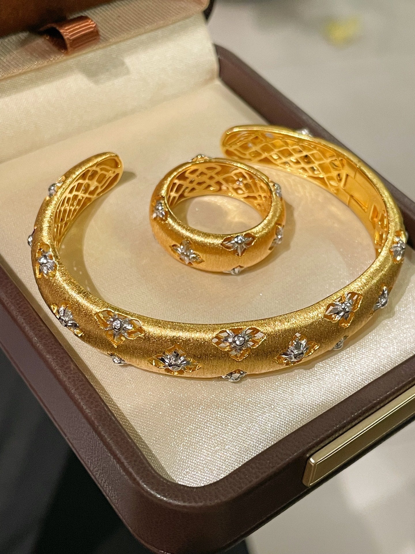 Gilded Clover Filigree Ring - floysun