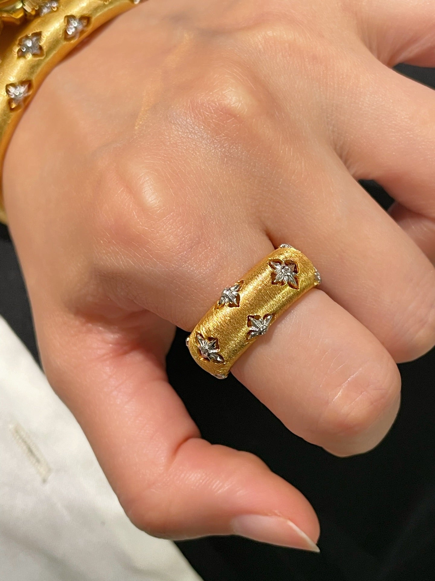 Gilded Clover Filigree Ring - floysun