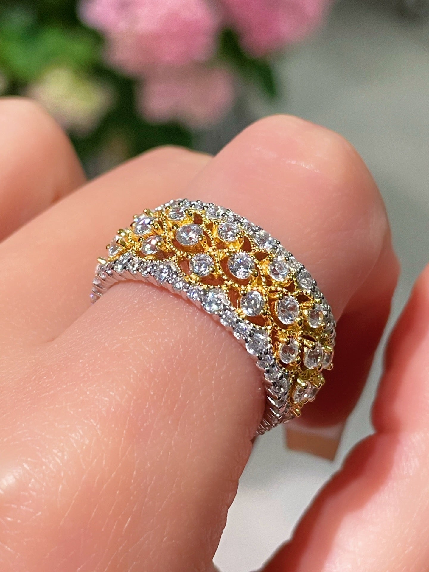 Gilded Lace Radiance Ring - floysun