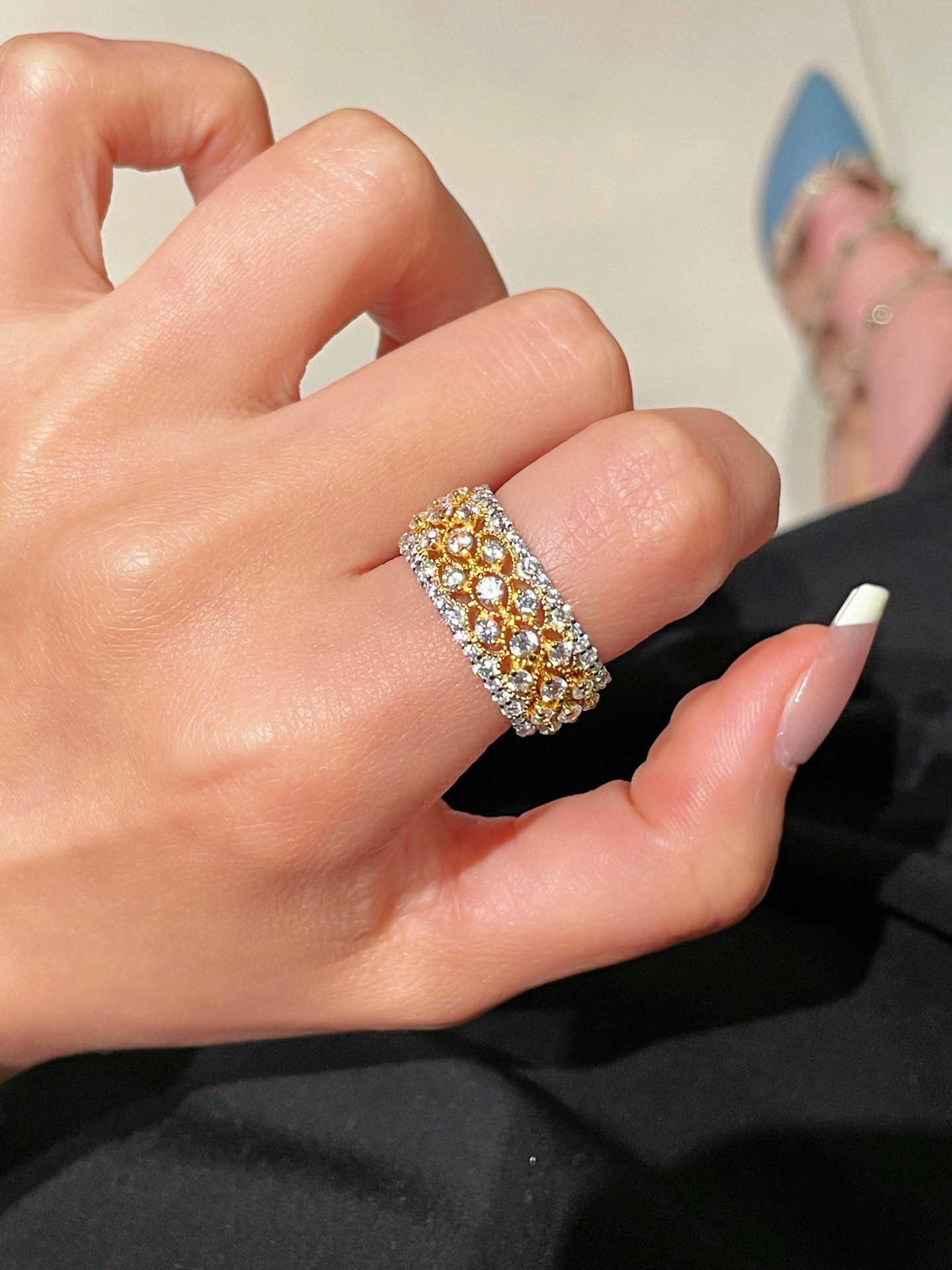 Gilded Lace Radiance Ring - floysun