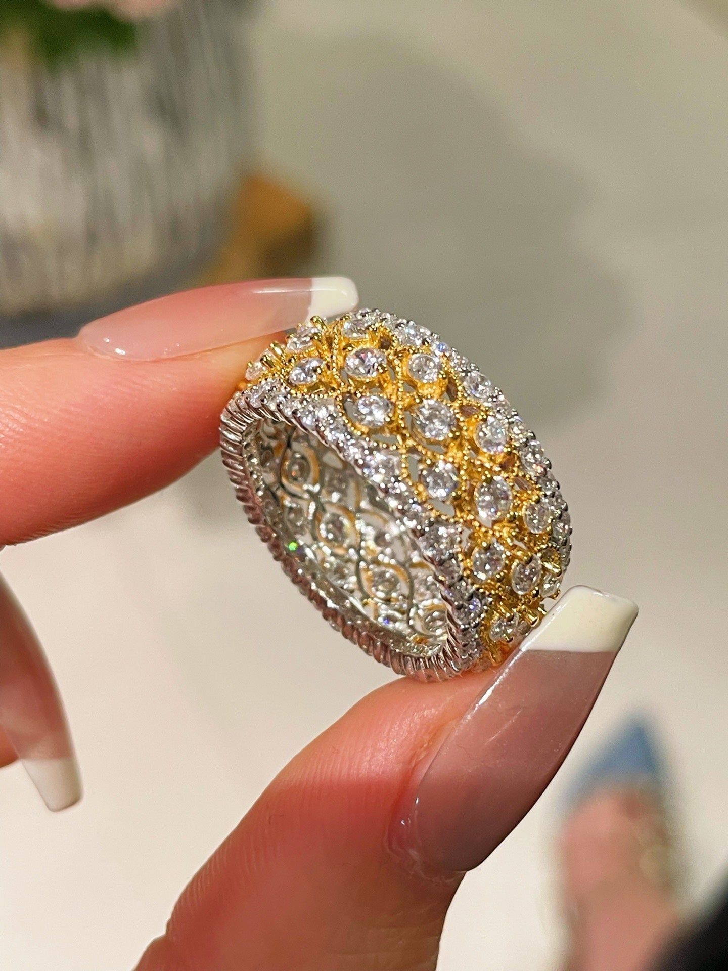 Gilded Lace Radiance Ring - floysun