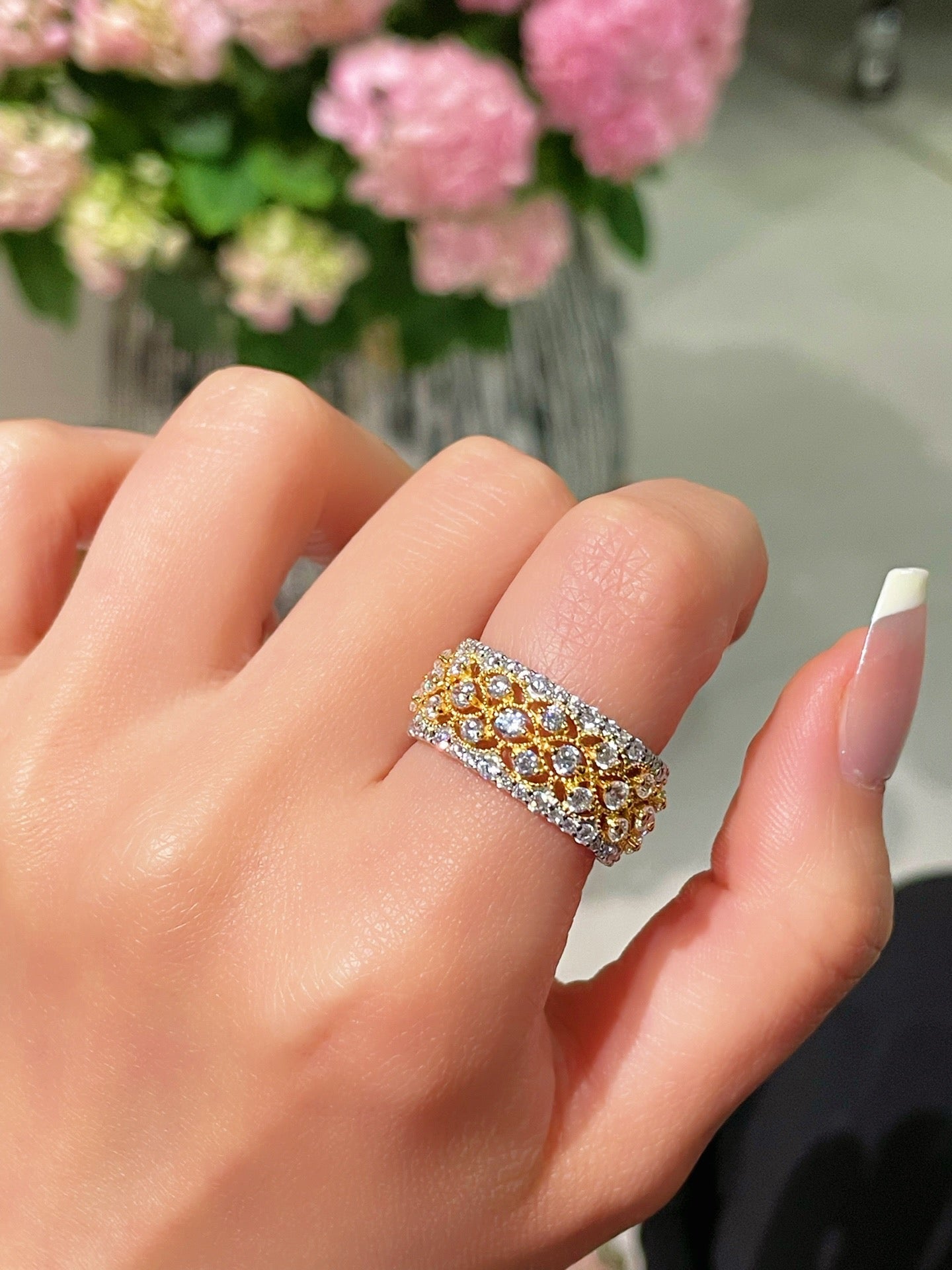 Gilded Lace Radiance Ring - floysun