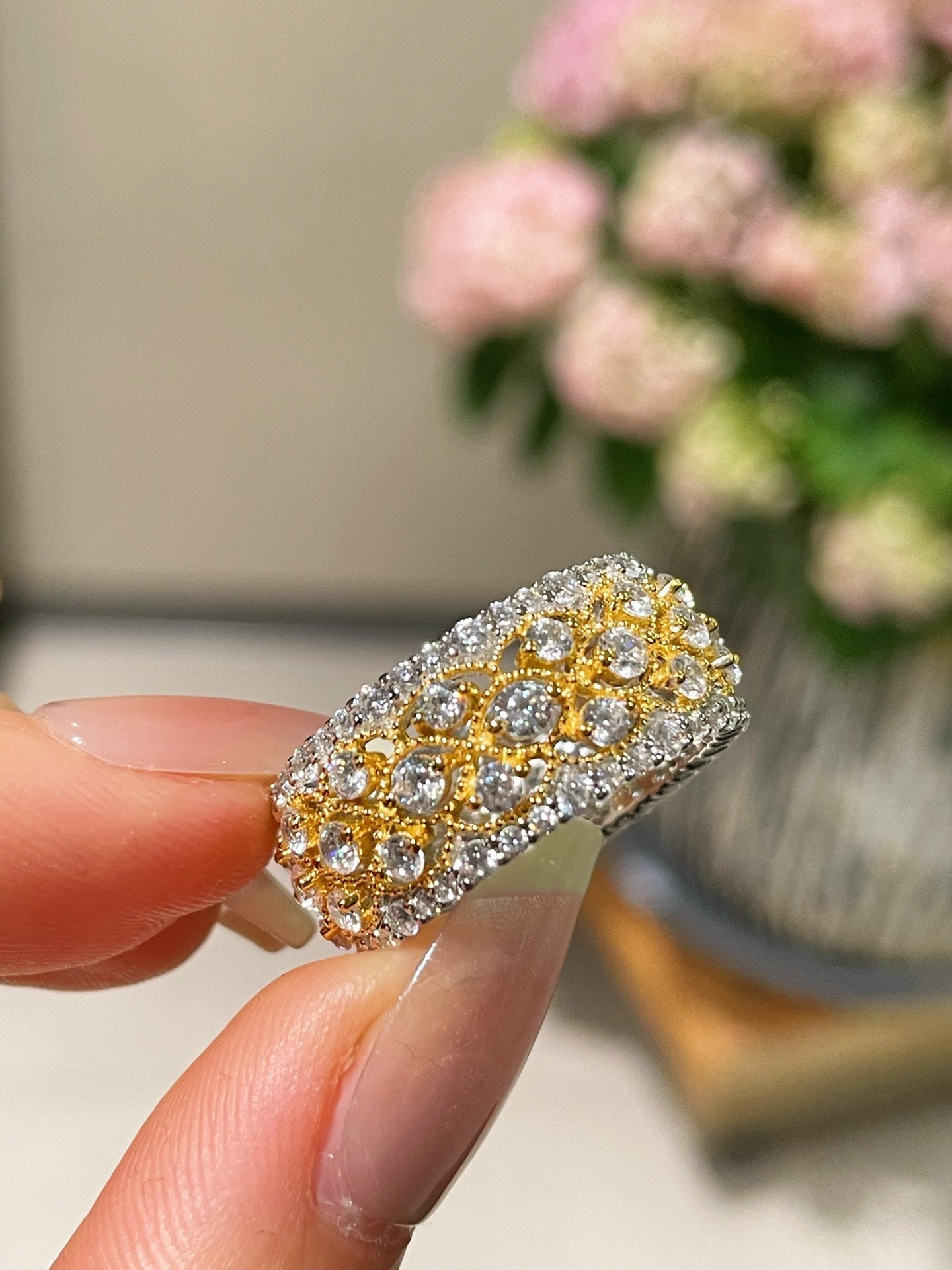 Gilded Lace Radiance Ring - floysun