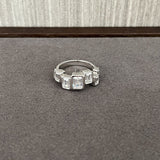 Glacier Irregular Sugar Cube 925 Sterling Silver Statement Ring - floysun