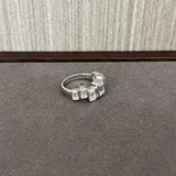 Glacier Irregular Sugar Cube 925 Sterling Silver Statement Ring - floysun