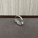 Glacier Irregular Sugar Cube 925 Sterling Silver Statement Ring - floysun