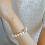 Glass and Baroque Pearl Beaded Bracelet - floysun