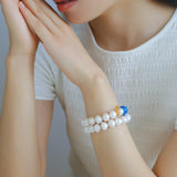 Glass and Baroque Pearl Beaded Bracelet - floysun