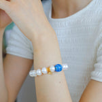 Glass and Baroque Pearl Beaded Bracelet - floysun
