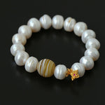 Glass and Baroque Pearl Beaded Bracelet - floysun