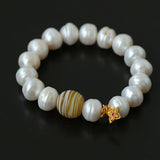 Glass and Baroque Pearl Beaded Bracelet - floysun