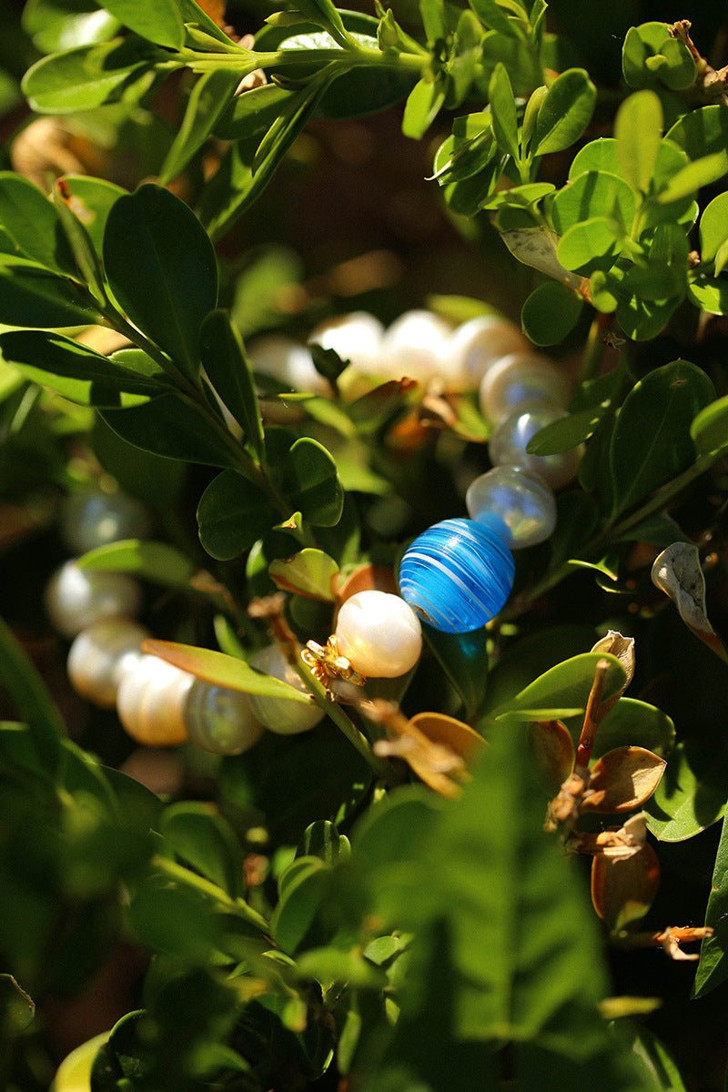 Glass and Baroque Pearl Beaded Bracelet - floysun