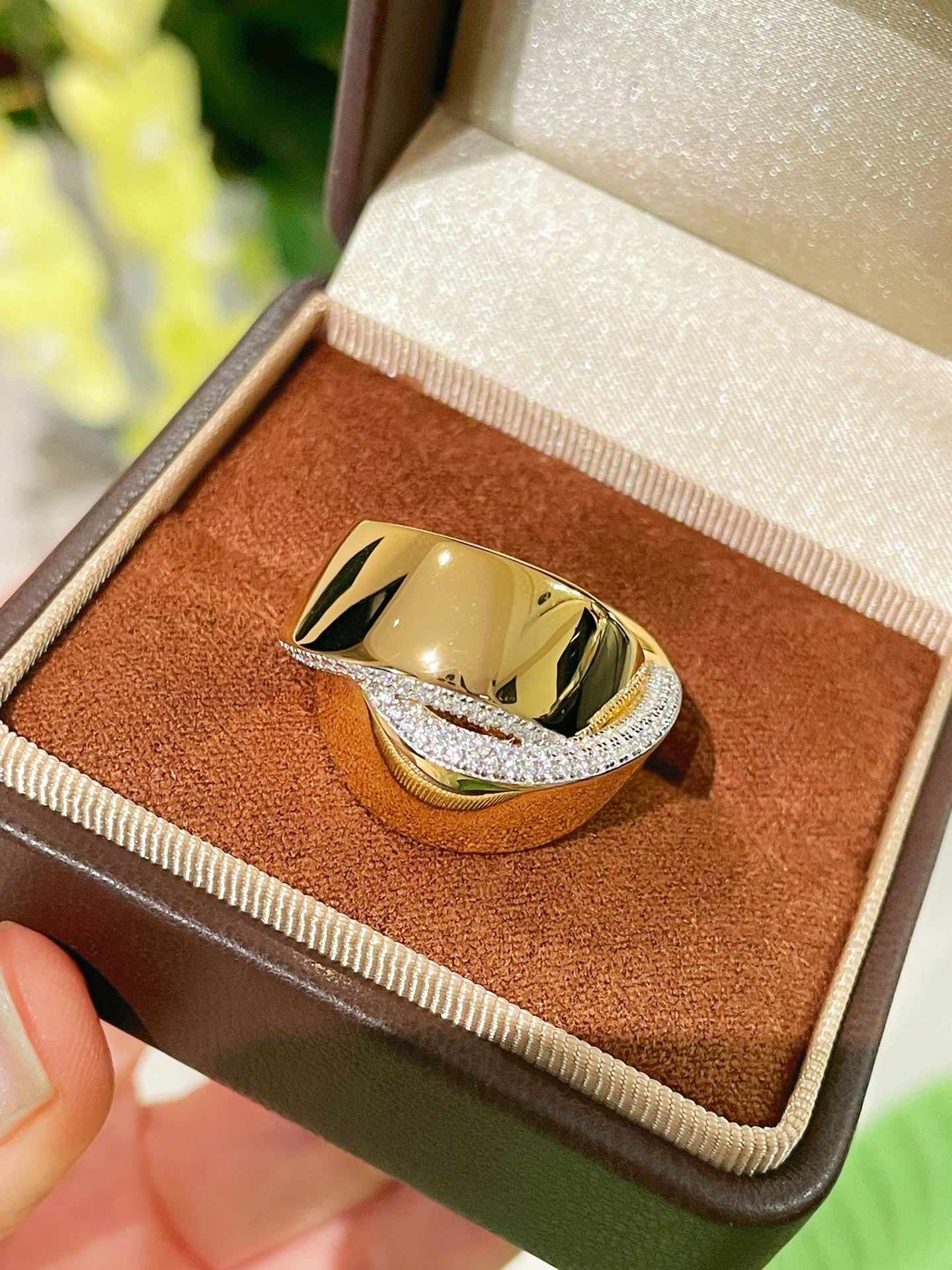 Glossy Cross Dome Ring - floysun