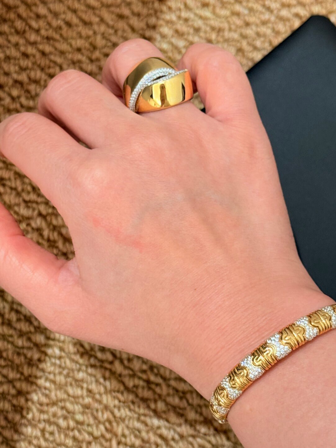 Glossy Cross Dome Ring - floysun
