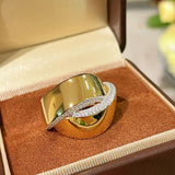 Glossy Cross Dome Ring - floysun
