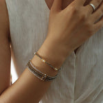 Gold Ore & Pearl Beaded Bracelet - floysun