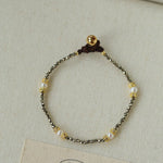 Gold Ore & Pearl Beaded Bracelet - floysun