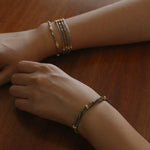 Gold Ore & Pearl Beaded Bracelet - floysun