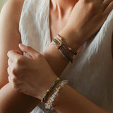 Gold Ore & Pearl Beaded Bracelet - floysun