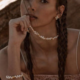 Golden Bean Staggered Pearl Bracelet - floysun