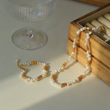 Golden Bean Staggered Pearl Bracelet - floysun