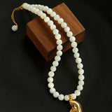 Golden Conch White Shell Dream Necklace - floysun