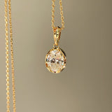 Golden Glow Solitaire Necklace - floysun