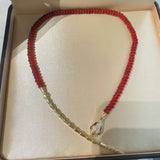 Golden Serpent Jade Bead Necklace – Vintage Revival Series - floysun