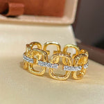 Golden Vinework Filigree Open Ring - floysun