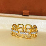 Golden Vinework Filigree Open Ring - floysun