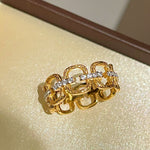 Golden Vinework Filigree Open Ring - floysun
