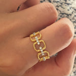 Golden Vinework Filigree Open Ring - floysun
