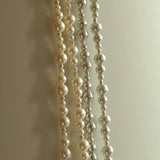 Gradient Artificial Pearls Beaded Necklace Sweater Chain - floysun