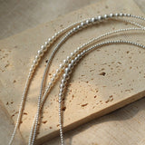 Gradient Long Grey Artificial Pearl Necklace - floysun
