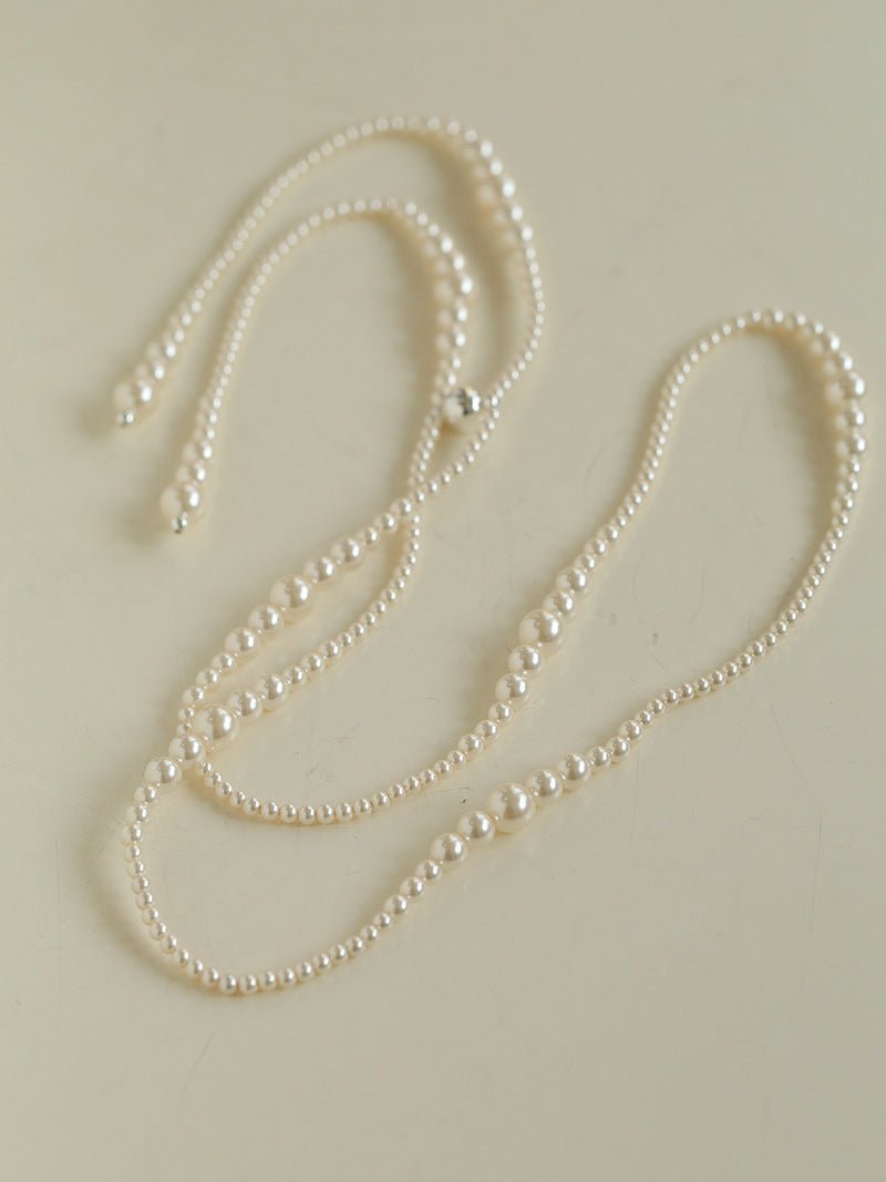 Gradient Pearl Magnetic Clasp Y - Shape Necklace - floysun