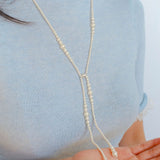 Gradient Pearl Magnetic Clasp Y - Shape Necklace - floysun